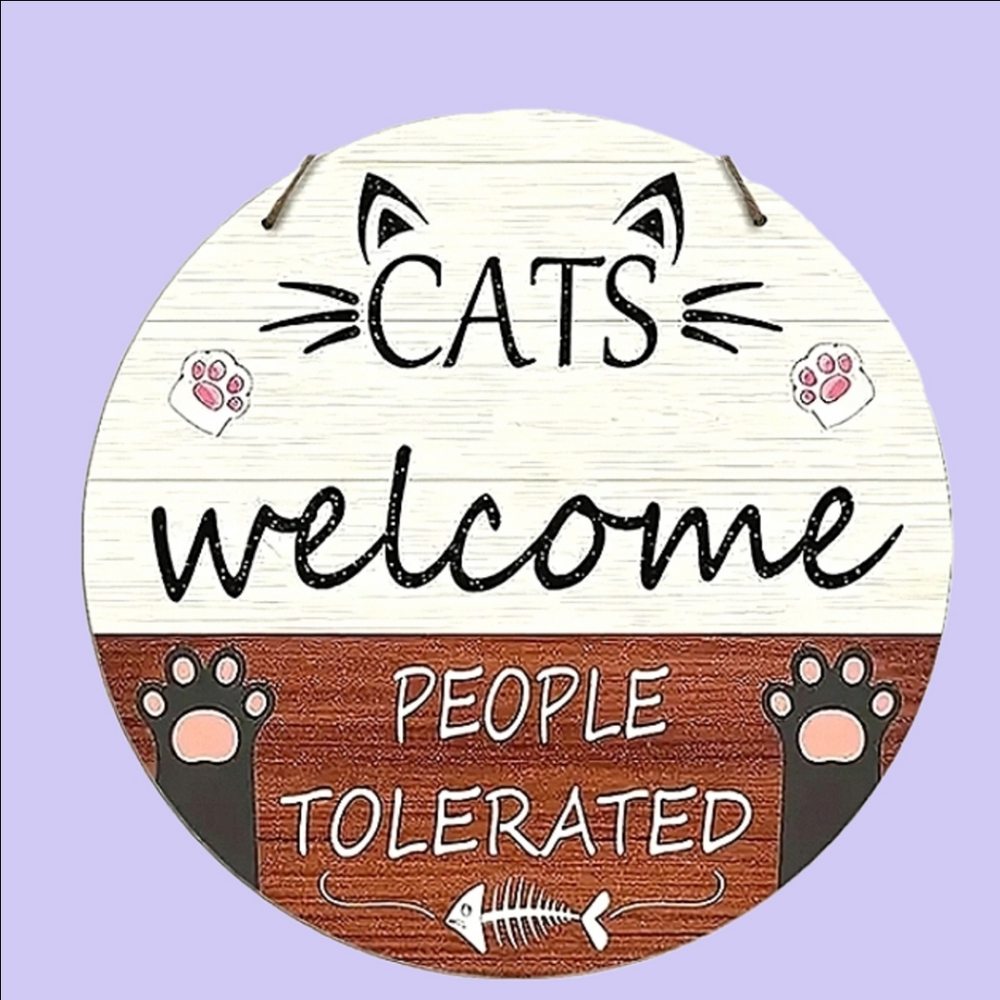 NWT:  Funny CAT SIGN!